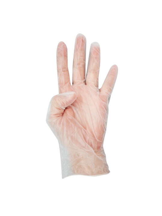 hipoalergénicos certificados CE transparentes conforme a la norma EN455 y EN374 R MOVE 1000 guantes de vinilo desechables sin polvo sin látex 