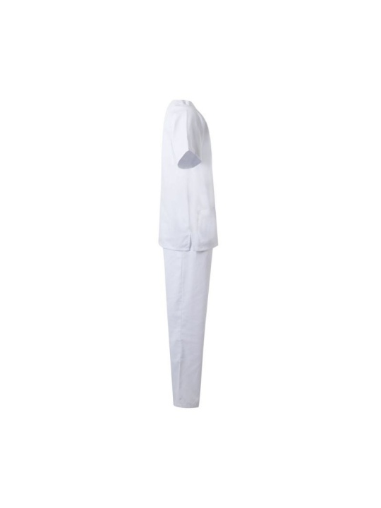 Conjunto pijama sanitario manga corta blanco