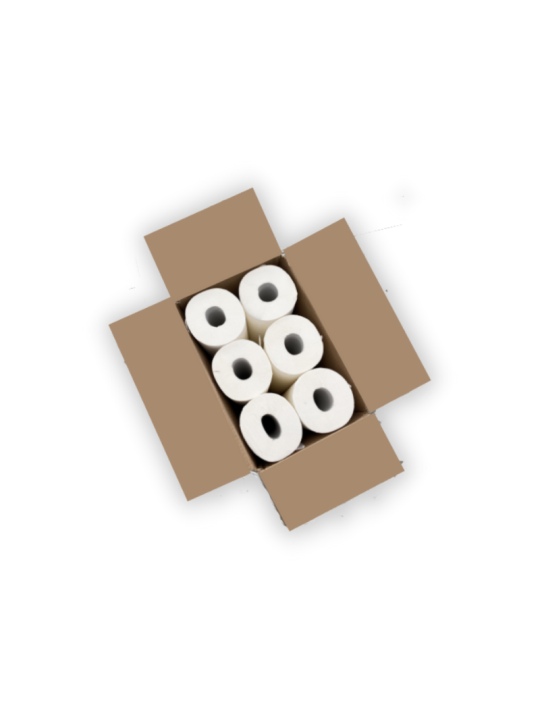 Pack de 6 rollos de papel camilla reciclado (60 cm. x 68 M.)