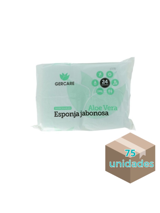 Esponja jabonosa desechable con Aloe Vera 24 unidades