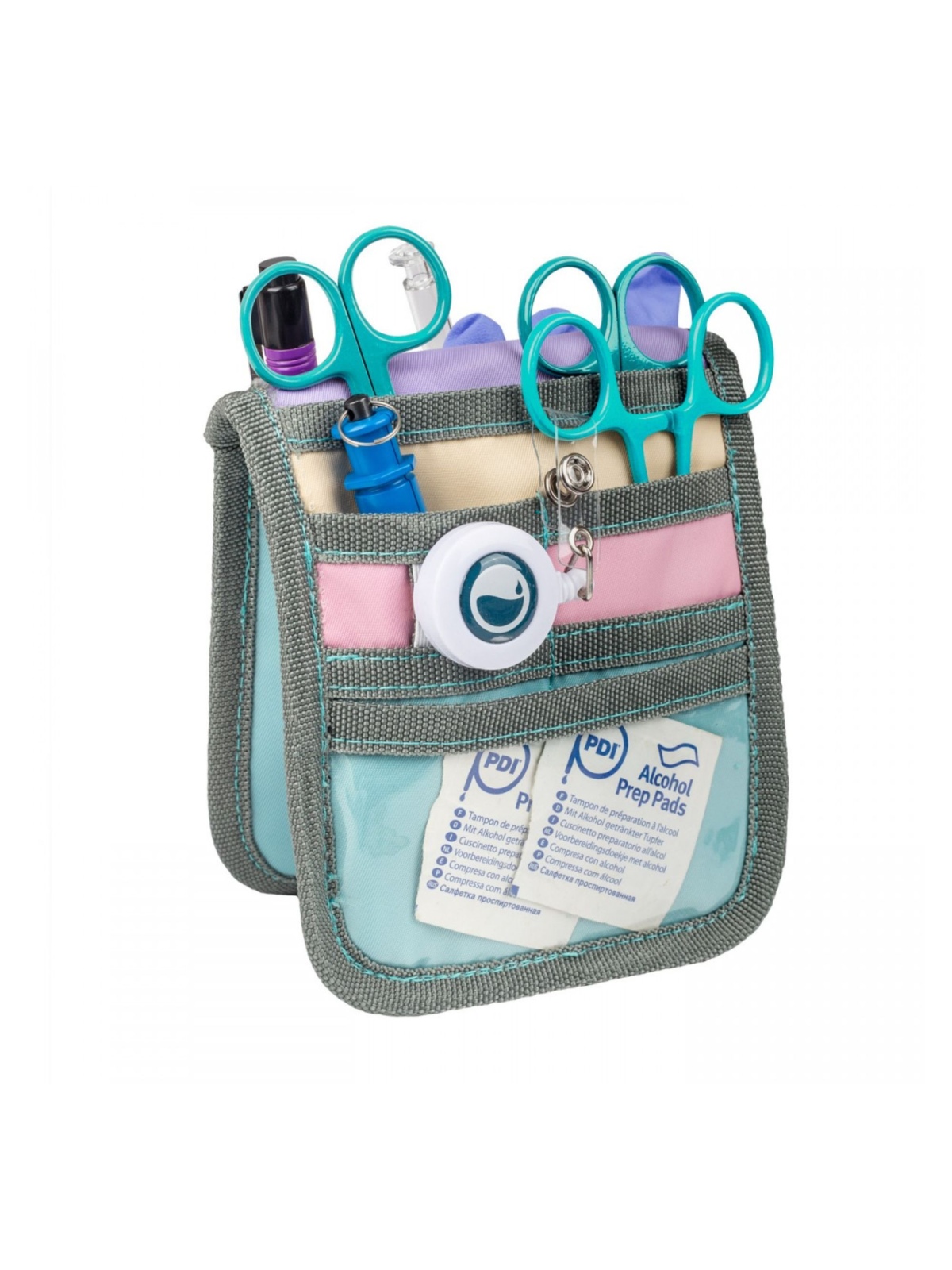 Salvabolsillos enfermería, Para bata o pijama, Organizador enfermeria, Accesorios, Kit práctico, Azul