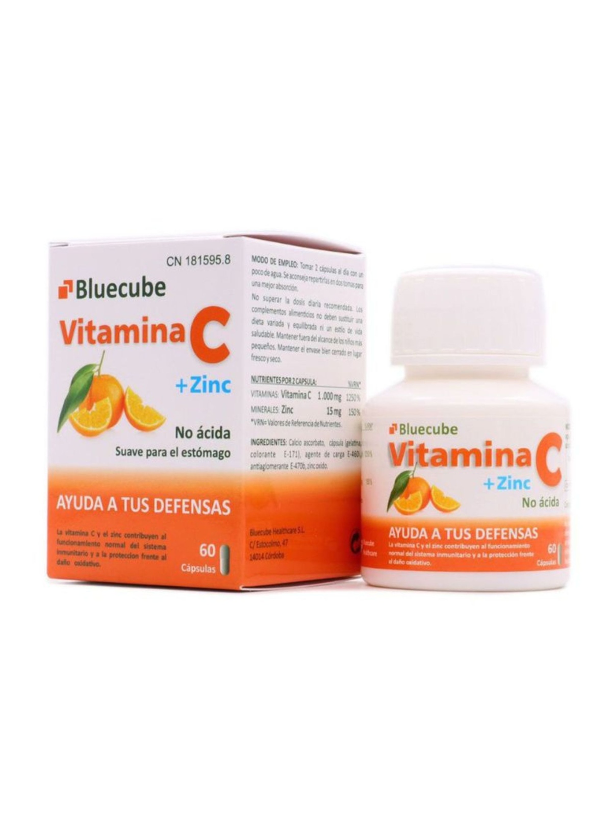 Vitamina C + Zinc en cápsulas Ayuda a tus defensas