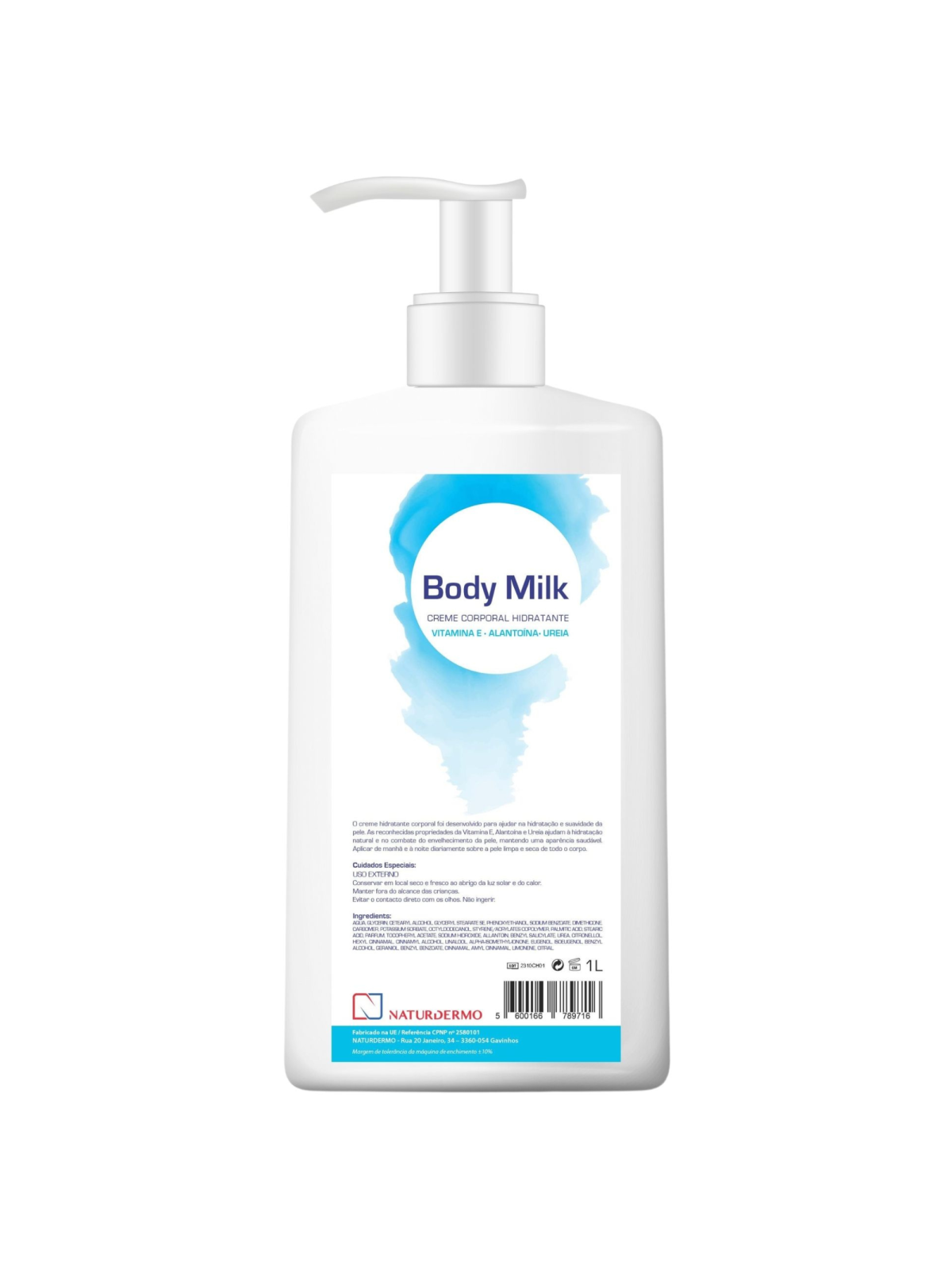 Body Milk Crema Corporal Hidratante 1Litro