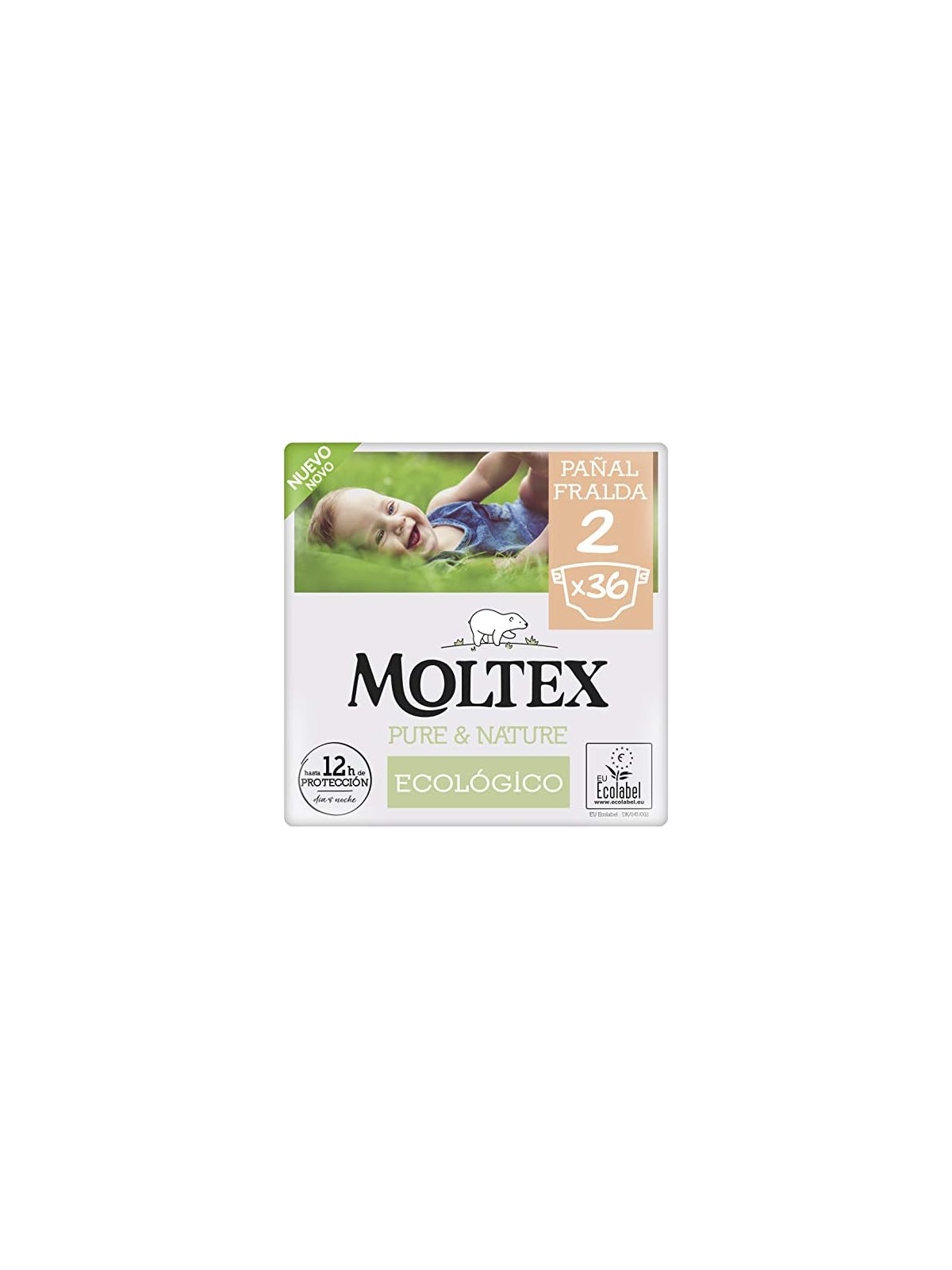 Moltex Pure & Nature Pañal infantil ecológico 3-6 kg Paquete 36 unidades