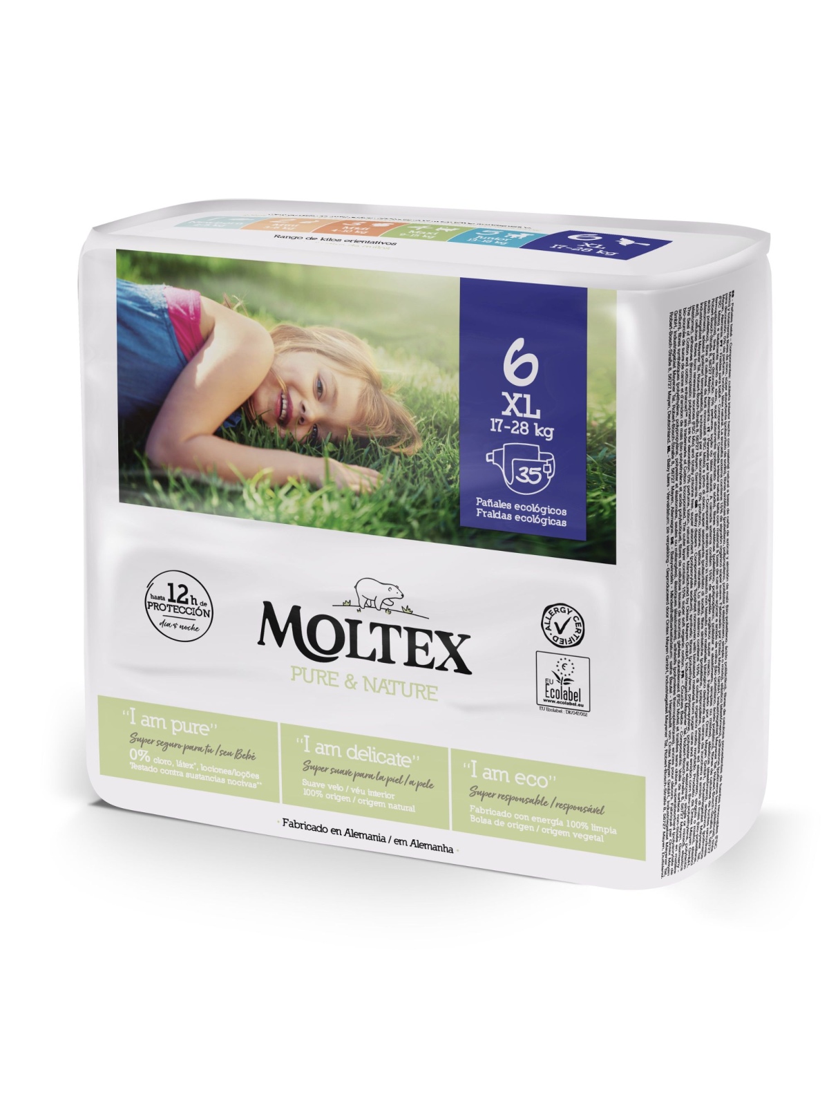 Moltex Pure Nature Pañales infantiles ecológicos Talla 6