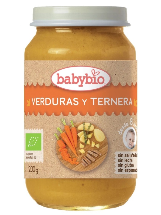 Tarrito de Menú Verdura Ternera Bio BabyBio 200 g
