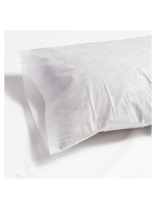 funda de almohada desechable higiénica blanca de usar y tirar
