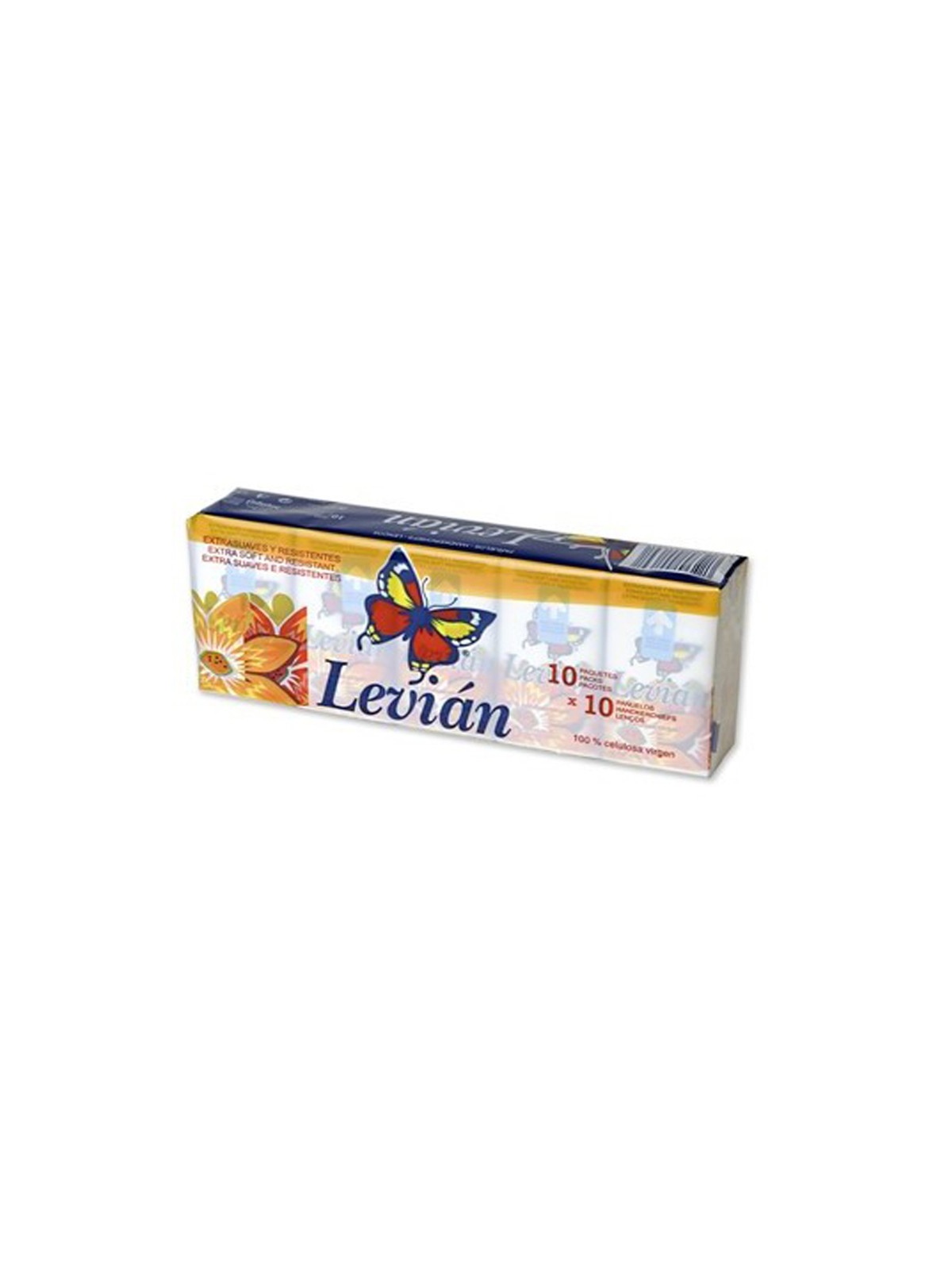 10 paquetes de pañuelos de bolsillo levian