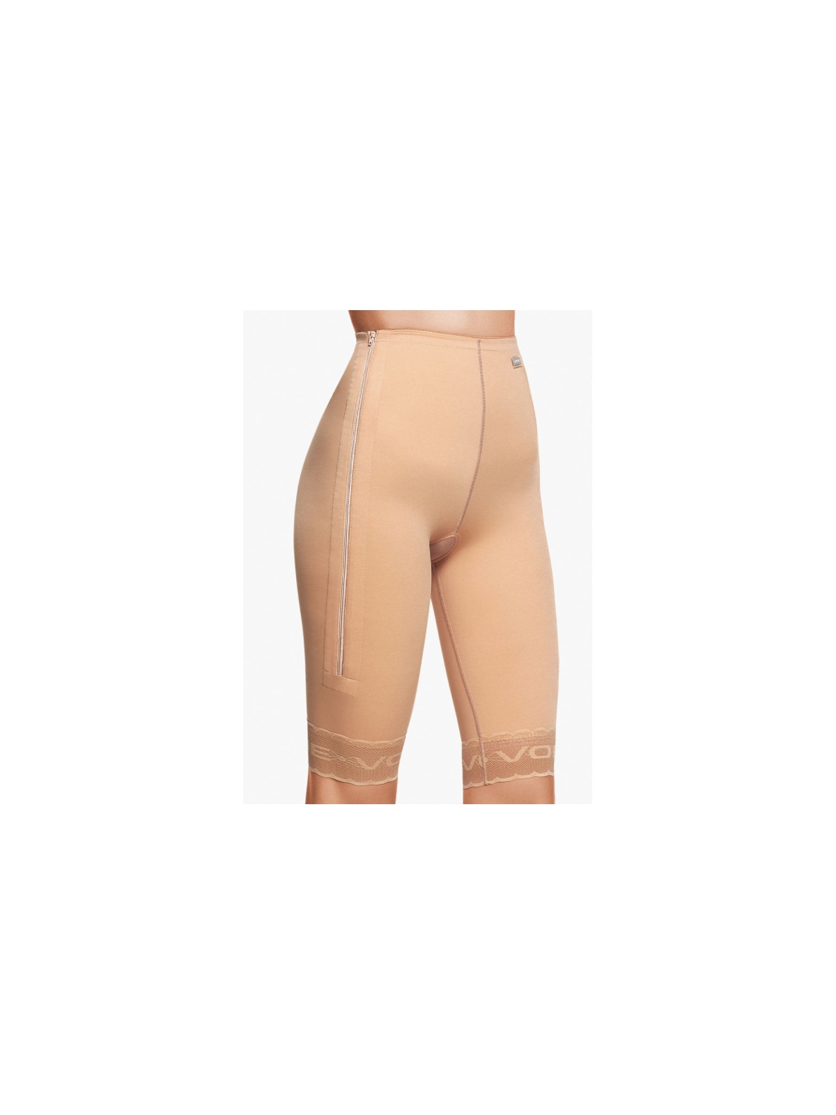 Faja liposucción por debajo de rodilla con cremalleras VOE (3006Z